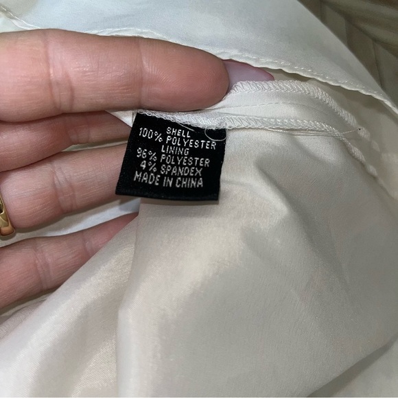 ADRIANNA PAPELL Ivory Sz 6 Crochet Lace A Line Sleeveless Knee‎ Length Dress - Picture 3 of 11